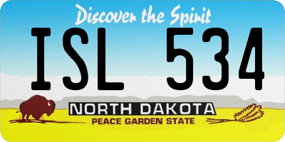 ND license plate ISL534