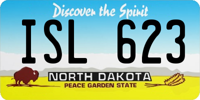 ND license plate ISL623