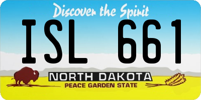 ND license plate ISL661