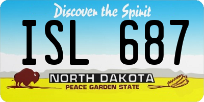 ND license plate ISL687