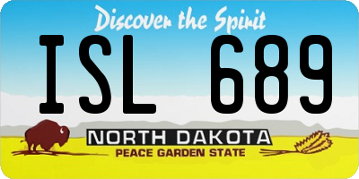ND license plate ISL689