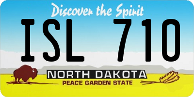 ND license plate ISL710