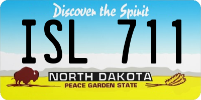 ND license plate ISL711