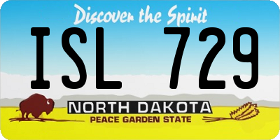 ND license plate ISL729