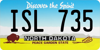 ND license plate ISL735