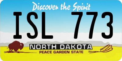 ND license plate ISL773
