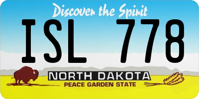 ND license plate ISL778