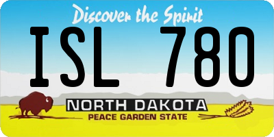 ND license plate ISL780
