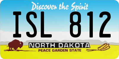 ND license plate ISL812