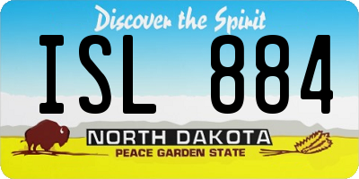 ND license plate ISL884