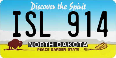 ND license plate ISL914