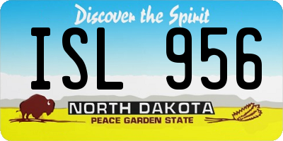 ND license plate ISL956