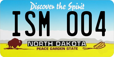 ND license plate ISM004