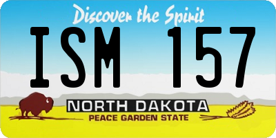 ND license plate ISM157