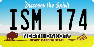 ND license plate ISM174