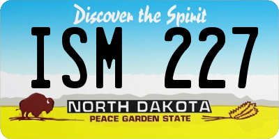 ND license plate ISM227