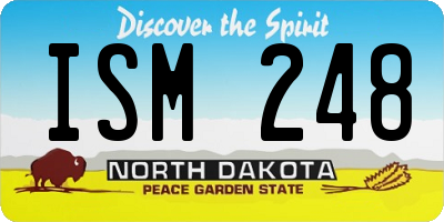 ND license plate ISM248