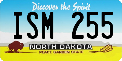 ND license plate ISM255