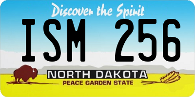 ND license plate ISM256