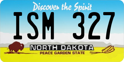ND license plate ISM327