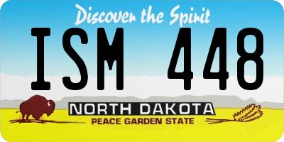 ND license plate ISM448