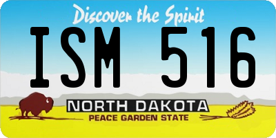 ND license plate ISM516
