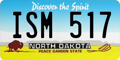 ND license plate ISM517