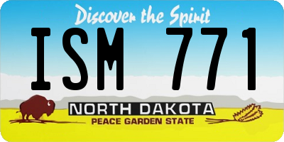 ND license plate ISM771
