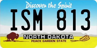 ND license plate ISM813