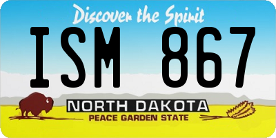 ND license plate ISM867