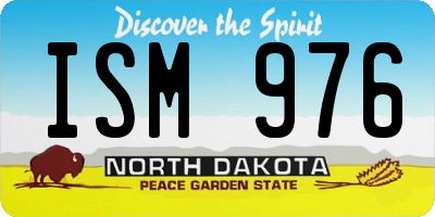 ND license plate ISM976