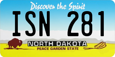 ND license plate ISN281