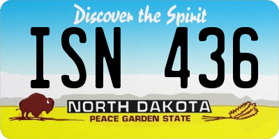ND license plate ISN436