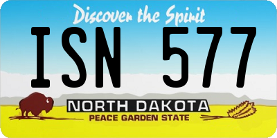 ND license plate ISN577