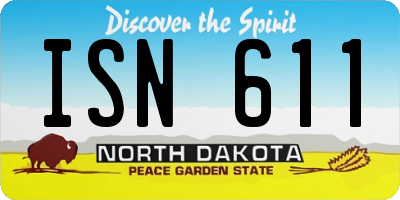 ND license plate ISN611