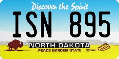 ND license plate ISN895