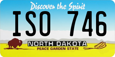 ND license plate ISO746