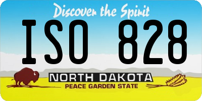 ND license plate ISO828