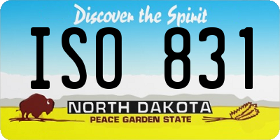 ND license plate ISO831