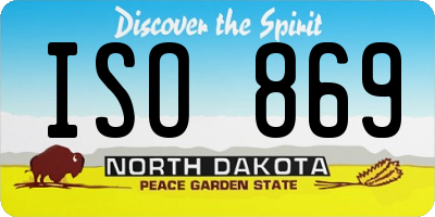 ND license plate ISO869