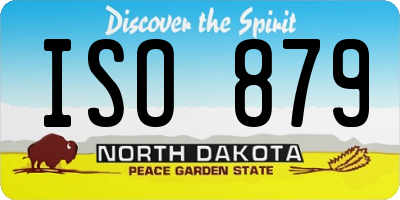 ND license plate ISO879