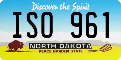 ND license plate ISO961