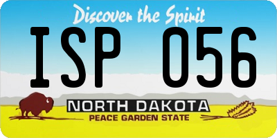 ND license plate ISP056