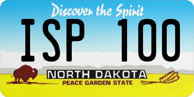ND license plate ISP100