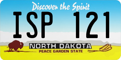 ND license plate ISP121