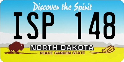 ND license plate ISP148