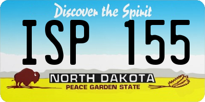 ND license plate ISP155