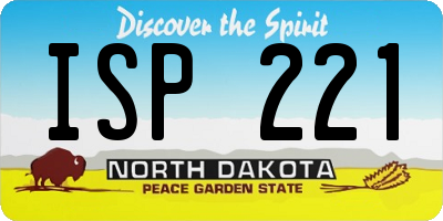 ND license plate ISP221