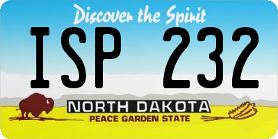 ND license plate ISP232