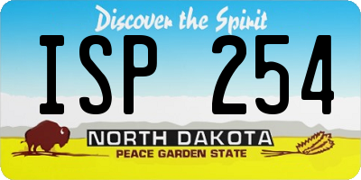 ND license plate ISP254